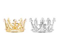 MUSISALY 2 Adornos para Tartas Infantiles Dorados y Plateados Decoración para Cumpleaños Mini Adorno de Pastel Accesorios para Decoración de Tortas y Fiestas Infantiles