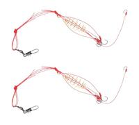 MUSISALY 2 Cajas Cajas de Anzuelos para Pesca con Resorte y Jaula de Cebo de Resistente Soporte de Cebo para Carpa Trampa de Señuelos para Agua Dulce y Salada Kit Versátil para Pesca de