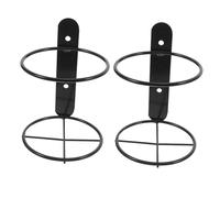 MUSISALY 2 Piezas Estante de Vino Metálico Negro para Pared Soporte Individual para Botella Botellero Vertical Decorativo para Cocina y Bar