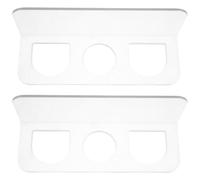 MUSISALY 2 Piezas Organizador de Baño Acrílico Adhesivo para Pared, Soporte Multifuncional para Cepillos y Peines, 3 Compartimentos y Diseño Montado para Área de Ducha