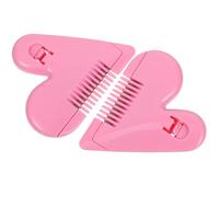 MUSISALY 2 piezas Peine Cortador de Pelo para Mujer Peinetas con Dientes Protectores Suaves Acero Inoxidable y Abs Herramienta de Peluquería Compacta y Antideslizante Color Rosa