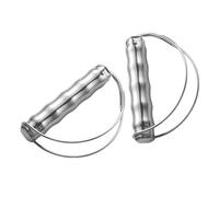 MUSISALY 2 Piezas Porta Bolsas de Compra de Acero Inoxidable con Agarre Ergonómico Capacidad Mango Ligero y Cómodo para Supermercado Viaje y Hogar de Unidades