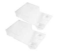 MUSISALY 2 Piezas Portafolletos de Pared con Ventosas Soporte Acrílico Transparente para Revistas Folletos y Tarjetas Organizador Colgante Sin Taladro para Baño Oficina y Hogar