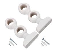 MUSISALY 2 Piezas Soporte Doble para Barra de Cortina de Madera Resistente y Fácil de Instalar Soporte de Pared para Varillas Decorativas y Cortinas Pesadas