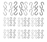 MUSISALY 200 Ganchos Forma de S de Acero Inoxidable Pequeños Mini Colgadores para Adornos y Joyería 100 Unidades Negros 100 Unidades Plateados Ideales para Manualidades y Decoración del