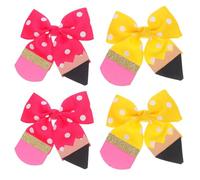 MUSISALY 2pares Sombreros Lazos Pelo Pinzas Pequeñas para Bebés Vuelta al Cole Horquillas Lazo para Niñas