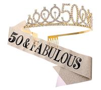 MUSISALY 2piezas Conjunto De y Cinturón Para Cumpleaños De Brillante y Sash Decorativo Para Fiestas Para Celebrar Cumpleaños De Niñas y Adultas