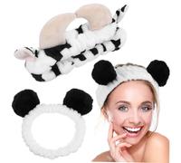MUSISALY 2piezas Diadema De Vaca Para Lavarse La Cara Diadema Elastica Mujer Skincare Mujer