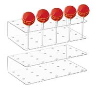 MUSISALY 2piezas Soporte para Cake Pops Acrílico Transparente Expositor para Piruletas para Fiestas Boda y Candy Bar Soporte Decorativo Compacto para Dulces Mesa de Postres