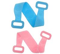MUSISALY 2piezas Toalla De Baño De Silicona Correa Para Exfoliar El Cuerpo y Masajear La Espalda Para Duchas Diarias