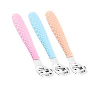 MUSISALY 3 Herramientas para Eliminar Piel Muerta los Pies, Raspador de Callos y Durezas, Accesorios de Pedicura, Tamaño Compacto, Colores Azul Claro, Dorado Claro y Rosa, Uso