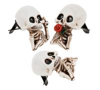 MUSISALY 3 Piezas Clip de Ventilación para Coche con Difusor de Aroma Sonrisa Calavera Unidades con Almohadillas Perfumadas Accesorio Duradero y Fácil de Instalar para Aire Acondicionado y