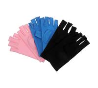 MUSISALY 3pares Guantes para Uñas sin Dedos UV para Manicura Femenina Diseño de Dedo Protectores de Manos para Casa o Spa
