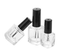 MUSISALY 3piezas Botellas de Esmalte de Uñas Vacías con Cepillo Interior Unidades Transparente sin Fugas para Uñas Artificiales y DIY Varios estilos
