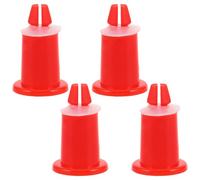 MUSISALY 4 Piezas de Patas de Bandeja de Pesaje de Plástico Naranja para Báscula Electrónica, Accesorio Compatible, Soporte Estable para Repuesto de Plato de Pesaje Industrial