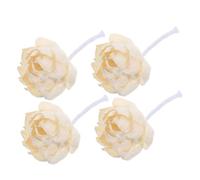 MUSISALY 4 Piezas Flor de Peonía Artificial para Difusor de Aceites Esenciales, Repuesto con Mecha de Papel Tetrapanax, Diseño Realista y Capas de Hojas para Dormitorios y Cajones