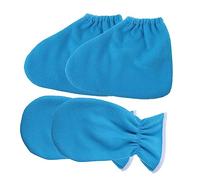 MUSISALY 4piezas Guantes y Botines De Cera De Parafina Para Terapia De Calor Spa Para Manos y Pies Hidratante Cierre Cómodo y Retención Térmica Eficaz