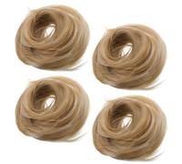 MUSISALY 4piezas Moños Desordenados Suaves y Elásticos Pelo Accesorios de Tipo Donut para Uso Diario Fiestas y Bodas Postizo Falso para Mujer