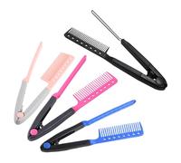MUSISALY 4piezas Peine Alisador Forma de V para Cabello Liso Peine Plegable de Salón para Desenredar y Peinar Herramienta de Peluquería para Mujeres Cabello Enredado