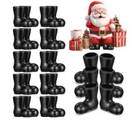 MUSISALY 50 Adornos Botas Navideñas en Miniatura para Casas de Muñecas Modelo de Zapatos Papá Noel Decoraciones para Bricolaje y Accesorios para Fotos Navideñas Color Rojo Tamaño Mini