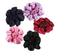 MUSISALY 5piezas Pelo Elástica Para Danzar y Trabajar Accesorios De Moño Para Mujeres Vino