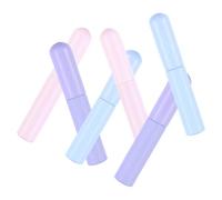 MUSISALY 6 Aplicadores de Labios de Silicona Tapa Cepillo Labial Redondo Portátil 6 Piezas 2 Rosa 2 Morado 2 Azul para Aplicación Precisa de Brillo y Bálsamo Maquillaje Diario y