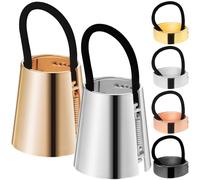 MUSISALY 6 Coleteros Metálicos Circulares para Cabello de Mujeres y Niñas, Accesorios de Lazos Elásticos en Colores Rosa Dorado, Dorado, Plateado y Negro, Ideales para Uso Diario y