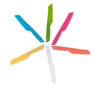 MUSISALY 6 Cortadores de Plástico, Juego de Utensilios Seguros para Cortar Frutas y Pasteles, Tamaño Compacto y Ligero, Herramientas de Cocina Infantiles para Cumpleaños y Hogar