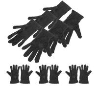 MUSISALY 6 Pares de Guantes de Algodón Negro para Inspección de Joyas Manipulación de Monedas y Arte Tamaño Estándar Suaves y Elásticos para Uso Industrial y Científico