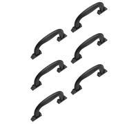 MUSISALY 6 Piezas de Manijas Plegables de Plástico Negro para Equipaje y Bolsas, Diseño Fácil de Montar y Desmontar, Ideales para Viajes y Bricolaje