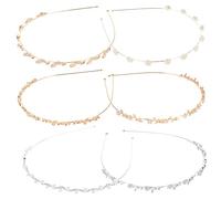 MUSISALY 6piezas Diademas De Novia Perlas y Cristales Accesorios De Boda Para Mujeres De Tocados Elegantes Para Celebraciones