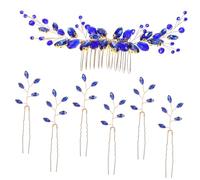 MUSISALY Accesorios Cabello Horquillas de Gemas de Imitación, Set de 7 Piezas Peinetas y Clips, para Novias y Eventos Obsequios, Fabricados Materiales Seleccionados