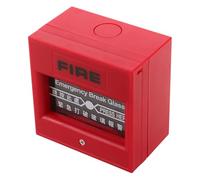 MUSISALY Alarma de Incendio Manual Reiniciable 809R Roja Interruptor de Emergencia y Zumbador de Advertencia, Estación de Llamada para Seguridad Industrial y Oficina, Compatible Sistemas