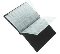 MUSISALY Álbum Organizador de Colecciones de Monedas Conmemorativas PU Piel Negra 10 Hojas 250 Bolsillos para Almacenamiento y Protección de Monedas Antiguas y Sellos Adecuado para