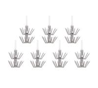 MUSISALY Anzuelos Luminosos de Pulpo 7 Piezas, Acero Inoxidable Doble Capa 2 para Pesca al Aire Libre en Ríos y Lagos, Gancho Resistente y Afilado para Calamar y Señuelos de Pesca