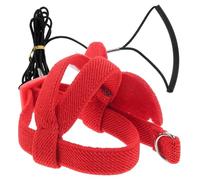 MUSISALY Arnés para Loros Pequeño Reutilizable de Nailon Rojo Correa Ajustable para Entrenamiento y Vuelo al Aire Libre Accesorio Práctico para Pájaros y Cacatúas