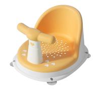 MUSISALY Asiento de Baño Antideslizante para Bebés de 6 a 12 Meses Silla de Baño Ergonómica Portátil Color Amarillo Seguro y Cómodo del Ñiño