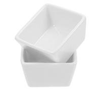 MUSISALY Azucareros de Cerámica Cuadrados, 2 Piezas, Blanco, para Mermelada y Salsa de Chile, para Tiendas de Alimentos