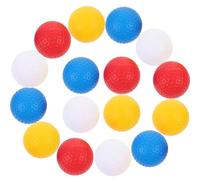MUSISALY Balones de Golf de Práctica Huecas de Plástico PP Seguro Paquete de 16 Unidades 4 Blancas 4 Amarillas 4 Azules 4 Rojas para Entrenamiento Profesional en Interior y