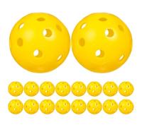 MUSISALY Balones de Práctica de Golf Perforadas para Interiores y Exteriores 48 Unidades Amarillas de Plástico Tamaño Compacto para Entrenamiento en Casa y Oficina