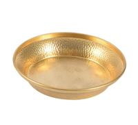 MUSISALY Bandeja Decorativa de Cobre Dorado Multifunción para Ofrendas y Budista, Plato de Ofrenda para Hogar y Escritorio, Suministros para Decoración Religiosa y Mesa