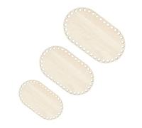 MUSISALY Base para Tejer a Ganchillo Beige de Bolsas de Madera 3 Piezas Moldeadora con Agujeros, Marco Fijo para Bordado Mini Punto de Cruz DIY