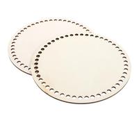 MUSISALY Bases de madera beige 2 piezas para crochet con grandes agujeros, diseño resistente y sin rebabas, para fabricación de cestas y bolsas tejidas, uso en basket creation y knitting