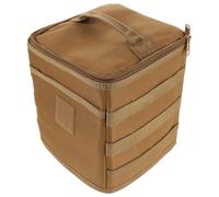 MUSISALY Bolsa de Almacenamiento para Bombonas de Gas de Camping Ligera y Sellada Herméticamente Tamaño Mediano Color Tierra Estuche Portátil para Transporte Seguro de Utensilios y