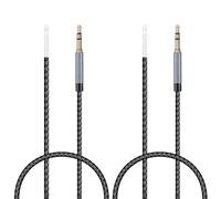 MUSISALY Cable de Audio de 3,5 Mm para Auriculares Conexión de Aluminio, Paquete de 2 Cables Auxiliares de 30 Cm Sonido Claro y Amplia Compatibilidad