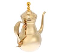 MUSISALY Cafetera de Acero Inoxidable de 1.1 Litros Filtro, Tetera Oriental Multifunción Dorada para Preparar Café y Té en Hogar y Restaurante