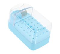 MUSISALY Caja De Almacenamiento Transparente Para Brocas De Uñas Organizador De Herramientas De Manicura Compartimentos y Cepillo De Limpieza Para Uso Profesional y Casa