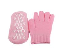 MUSISALY Calcetines y Guantes De Gel Hidratantes Unisex Para Spa Set De Cuidado De Pies y Manos Blanqueador y Hidratante Único Rosa