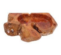 MUSISALY Cenicero de Madera Maciza Grande 23-28 CM Diseño Irregular Cenicero Decorativo para Interiores Práctico para Hogar Oficina y Restaurante Porta Colillas Estilo Chino 1 Pieza