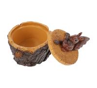 MUSISALY Cenicero de Resina en Forma de Ardilla, Decoración Creativa Hogar, Cenicero de Escritorio para Uso Interior, Accesorio Ligero y Portátil para Oficina y Sala